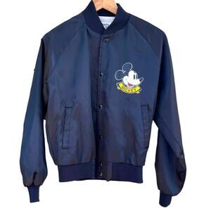 Mickey Mouse Disneyland Vintage Chalk Line 90s Bomber Jacket Size Men's Small